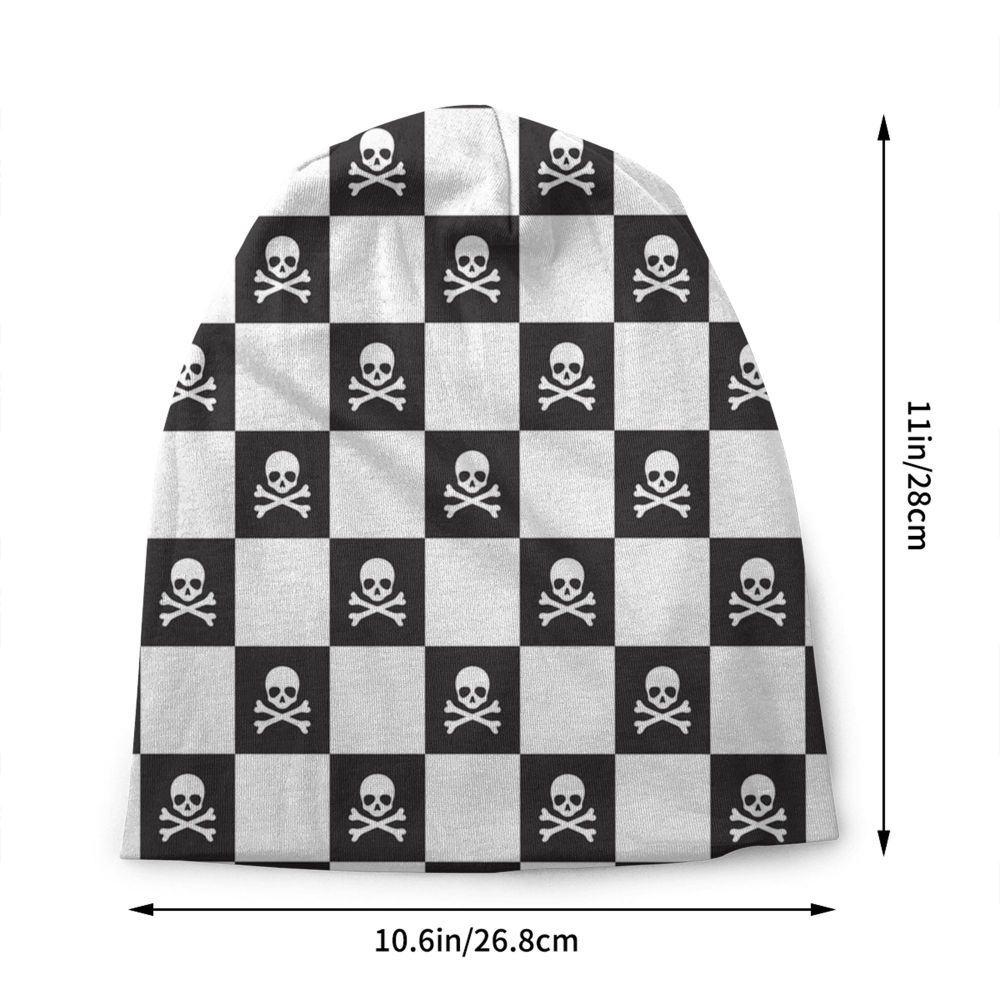 Benutzerdefinierte Schädel Druck Motorhaube Hüte Straße Stricken Hut Für Frauen Männer Winter Warme Horror Skeleton Tod Skullies Beanies Caps – Detail 20