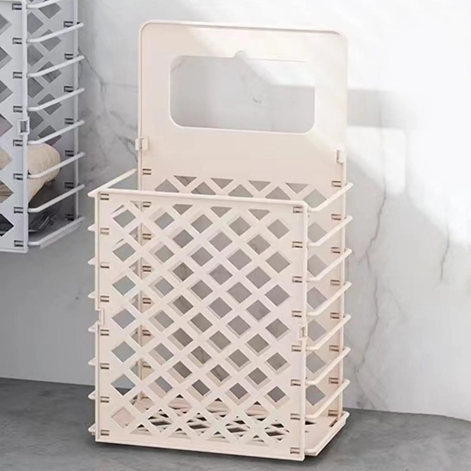 Collapsible Laundry Hamper Laundry Room Clothing Organizer Sundries Storage Bins Holder Laundry Basket for Bedroom Household