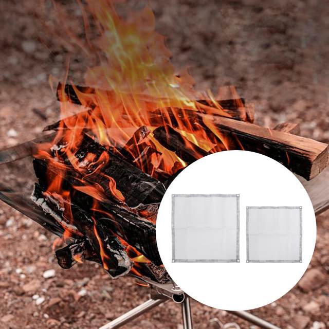 Outdoor   Foldable Grill Pad Fire Mat for Hiking BBQ Backyard