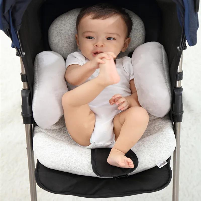 Baby Chair & Car Seat Pad Insert Thicken Sponged Baby Body Support Cushion Pad Mattress for Stroller Antlers 3D Mesh Cool Baby Seat Liner for Strollers Breathable Pushchair Cushion 