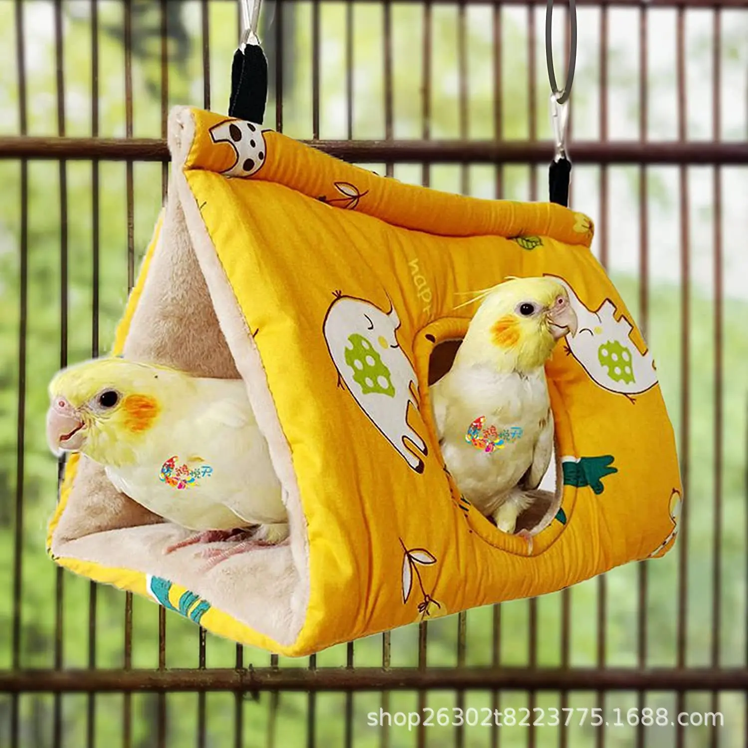 Title 6, Pet Bird Parrot Cages Warm Bird Hammock Hanging...