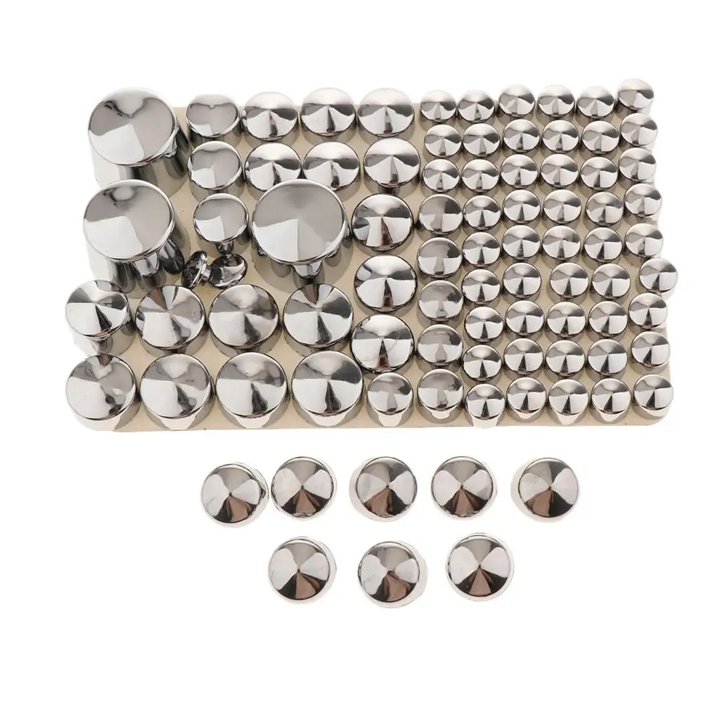 87 Pieces Chrome Bolt Toppers Caps Cover for  soft tail  Motorcycle Replacement