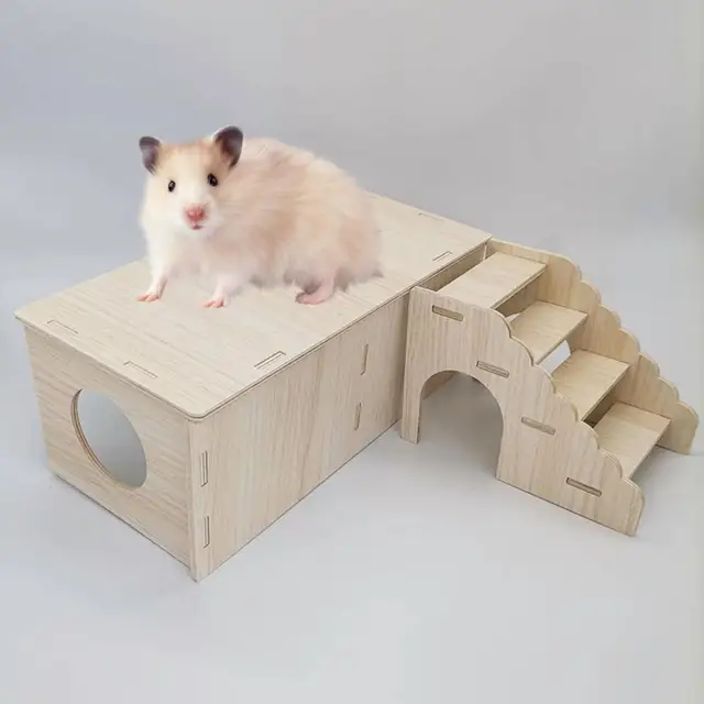 COLLBATH Hamster Escada De Escalada Pequena Plataforma Para Animais De  Estimação Chinchila Brinquedos Escada Decorativa Brinquedo Balanço De  Madeira Acessórios Para Animais De Estimação