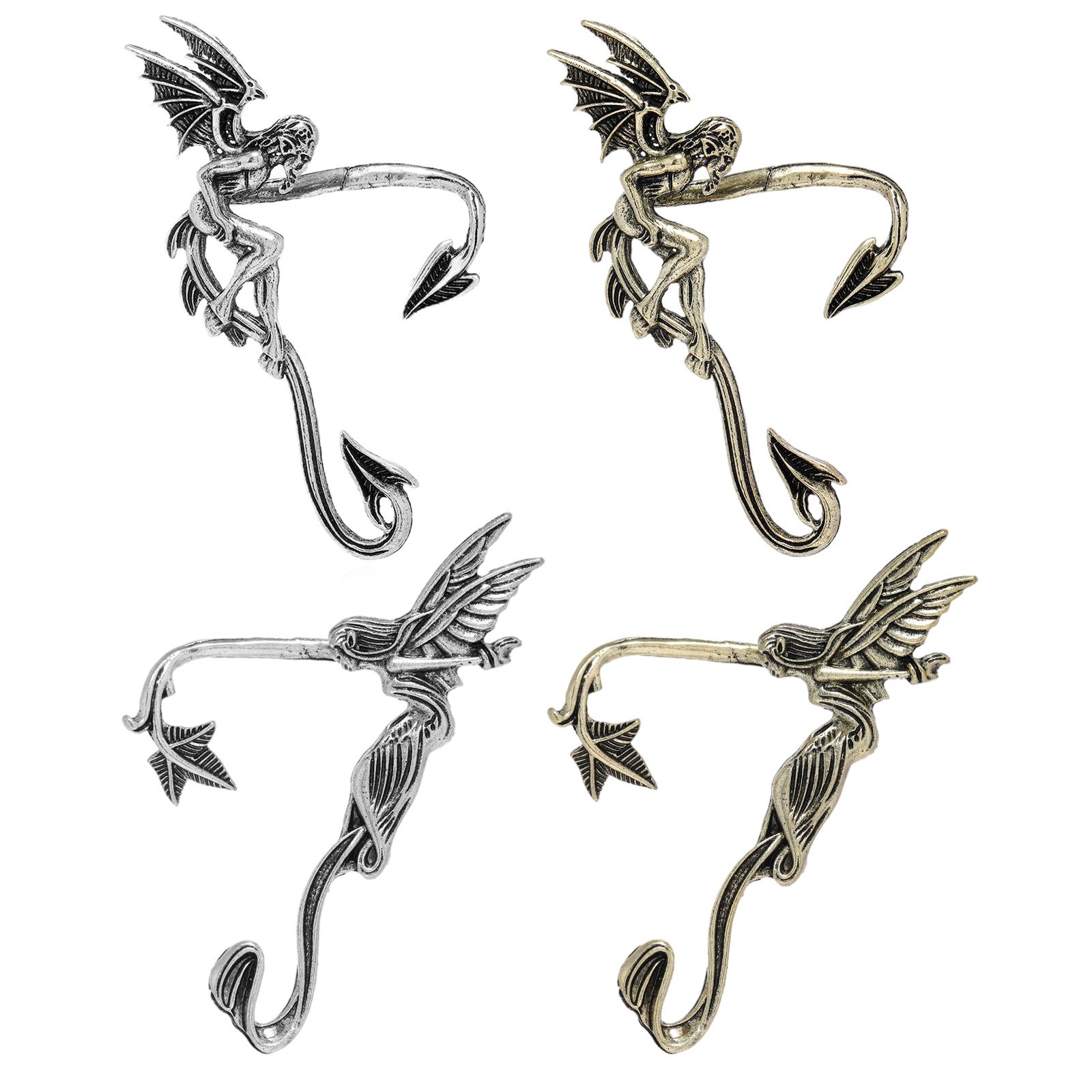 Elf Ear Cuff Earring Punk Halloween Earrings for Costume Fairy Elven Cosplay Women Girls