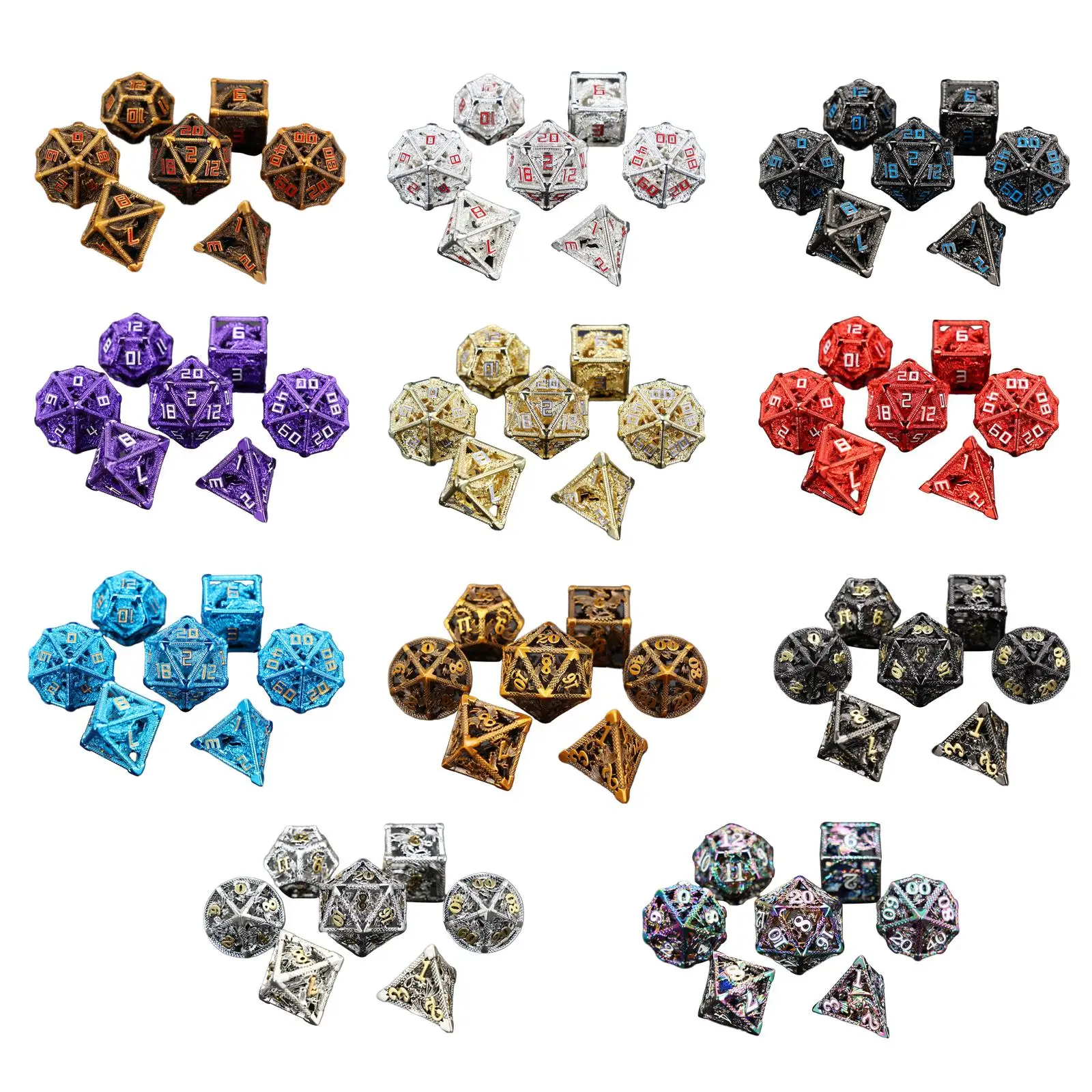 Polyhedral Dice Big Numbers Game Accessories Family Games Party Supply Props