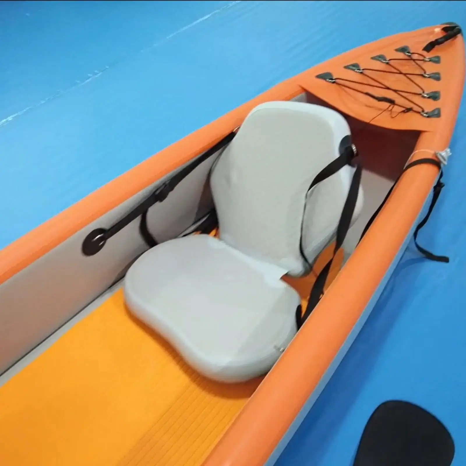 Inflatable Kayak Seat with Back Support Comfortable Waterproof Paddle Board Seat for Kayak Surfboard Canoeing Fishing Rafting