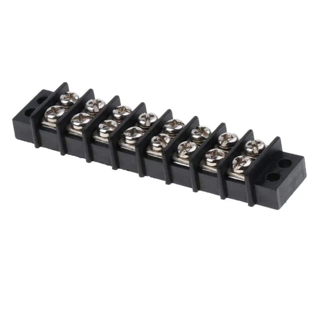 Marine  RV 8 Position 450V 30A Double Row Terminal Block Screw Bus Bar