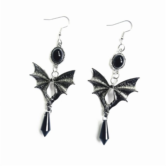 Amazon.com: Halloween Bat Gothic Earrings for Women Silver