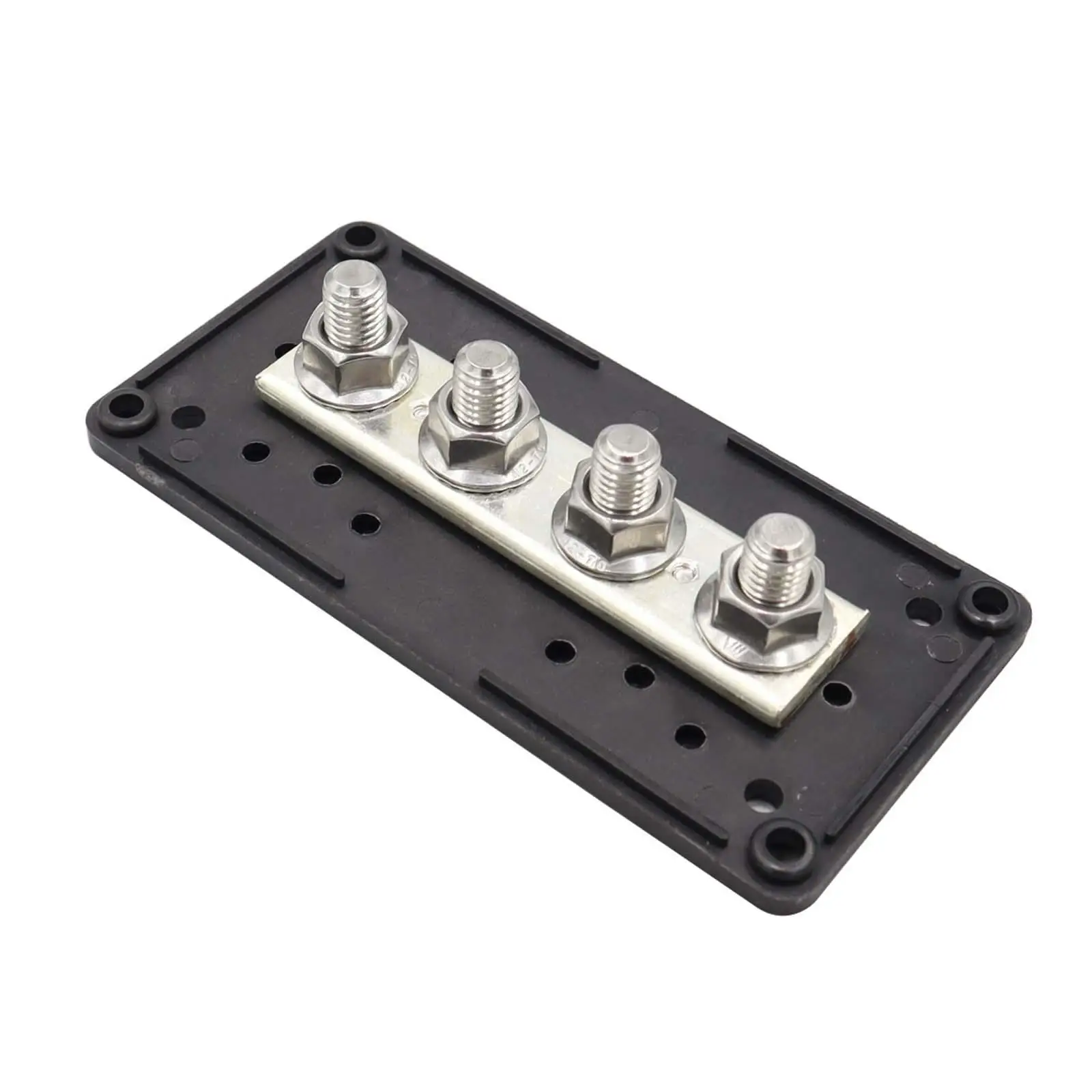 Power Distribution Block 4 Stud 48V 300A M10 Post for Automotive, Van, Trucks, Yacht Boat Power Distribution Block with Cover