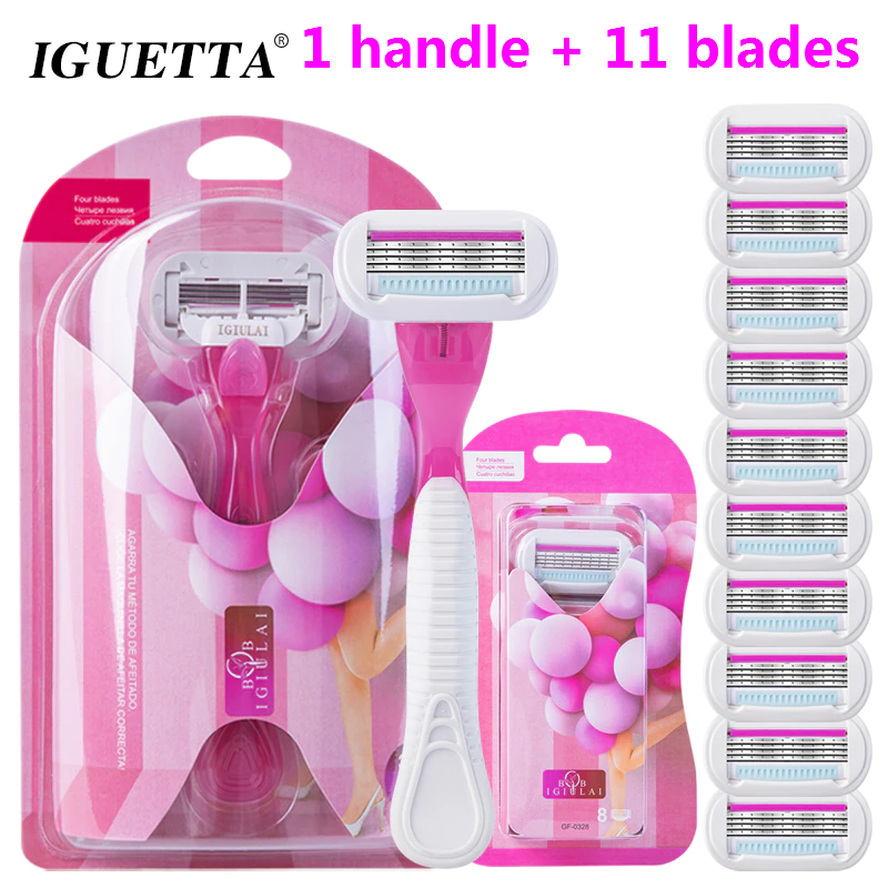 Best of (1 Handle+ 11 Blades) Quality Safety Razor Blade Women Beauty Bikini Hair Removal Shaving Set Venus Shaver Replacement Heads Reviews & Tips