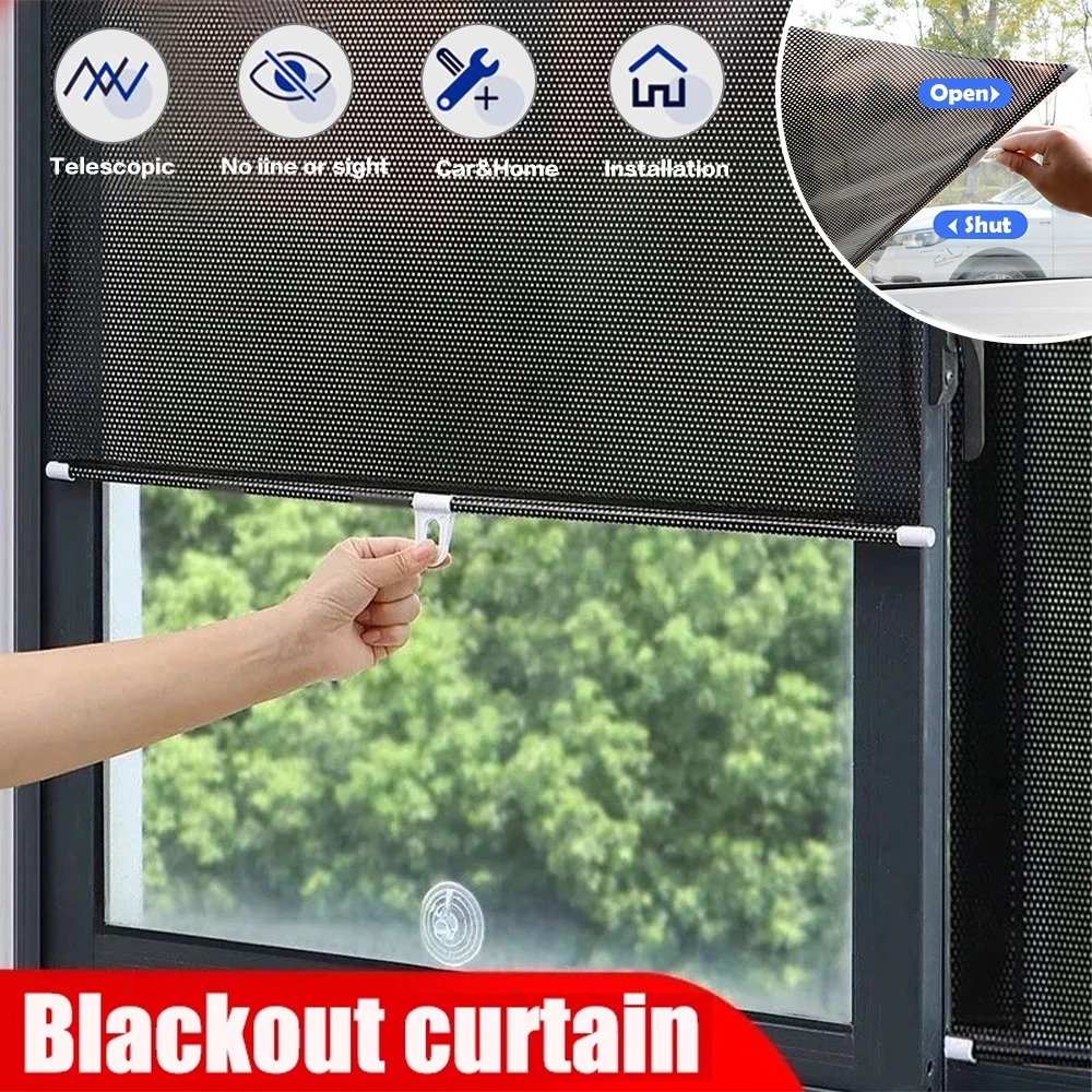 Sonnenschutz Roller Visier Verdunkelung vorhang tragbare Verschluss drapieren Auto Windschutz scheiben schutz mit Saugnapf Küche Bürobedarf – Detail 1