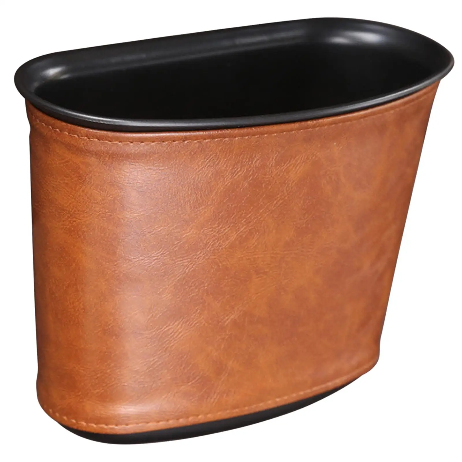 Leather Car Trash Can Bin Multifuntional Garbage Dump for Vehicle Car