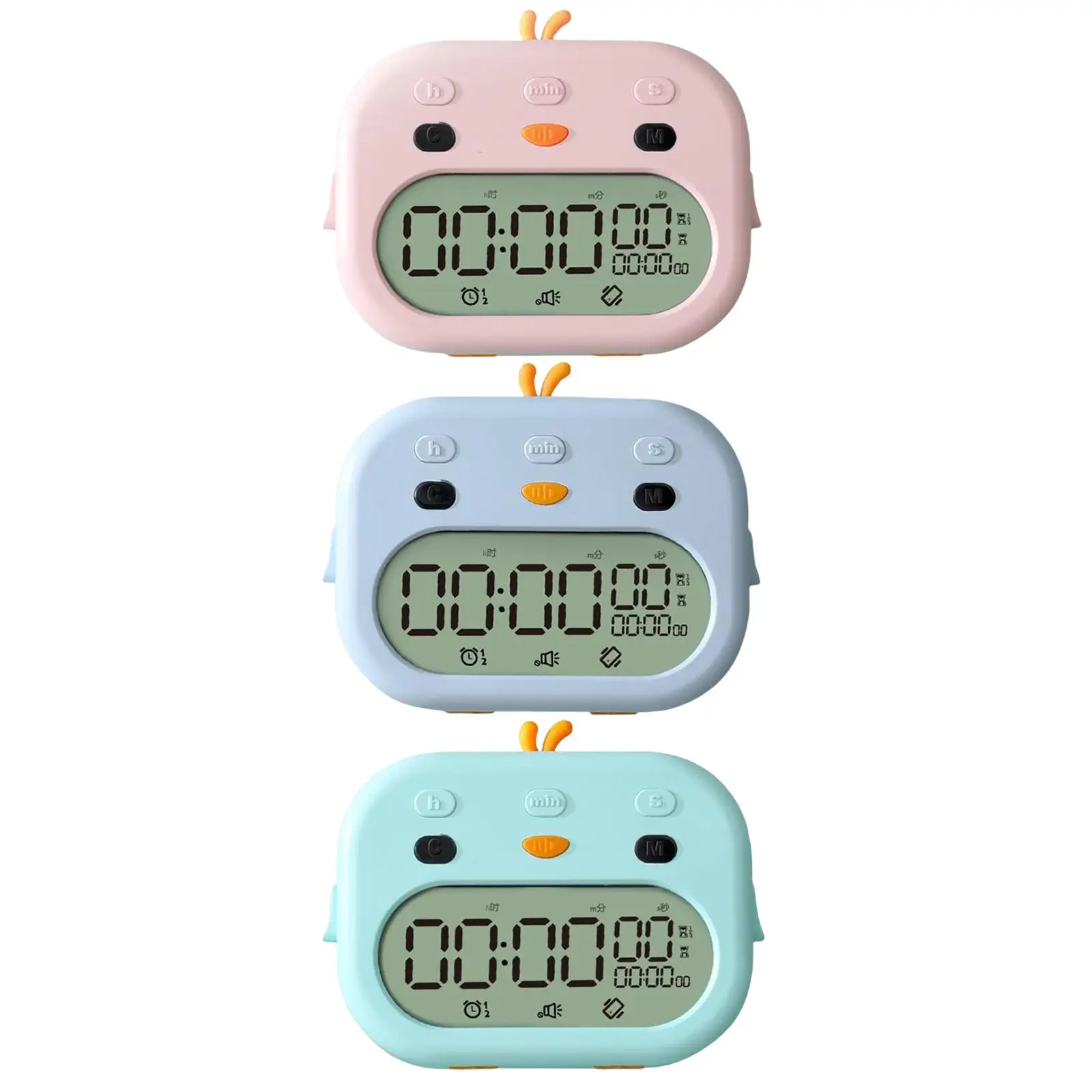Digital Timer Clock Dual Alarm Time Management LED Display Adjustable Loud Alarm Low Energy for Cooking Bedside Table Homework