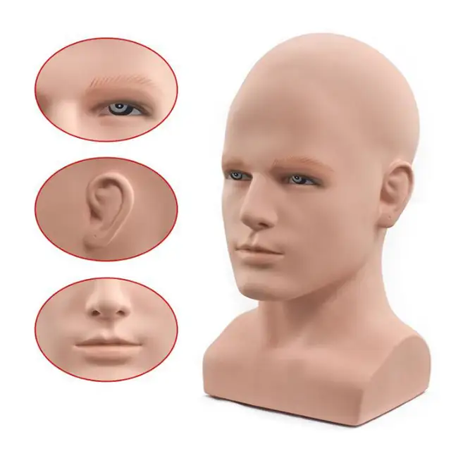 Male Mannequin Head Model, Circumference 57cm Headphone Jewelry