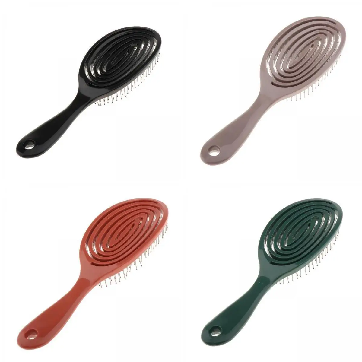 4Pieces Comb Hair Brush for Curly Wet Straight Portable Thin & Anti-knot