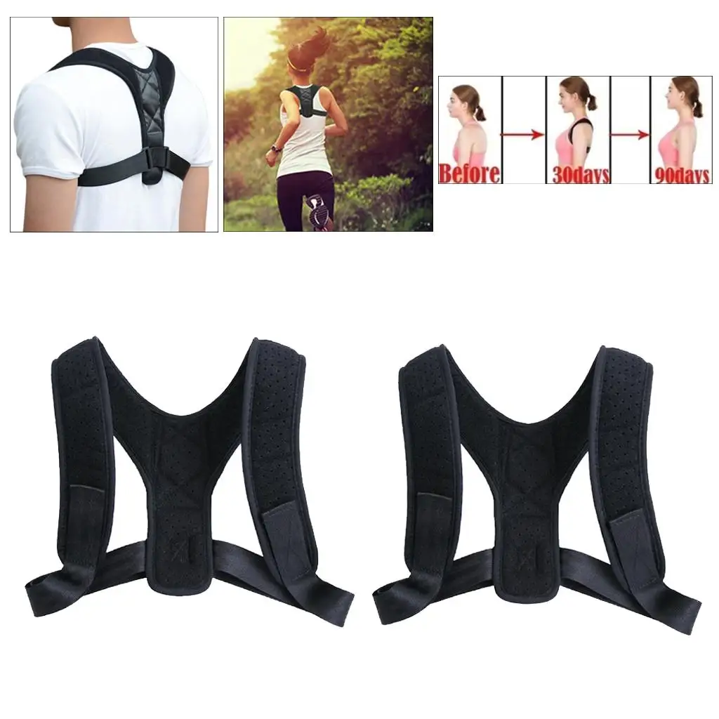 2x Posture Corrector Clavicle Support Back Straight Shoulder Brace Strap Correct