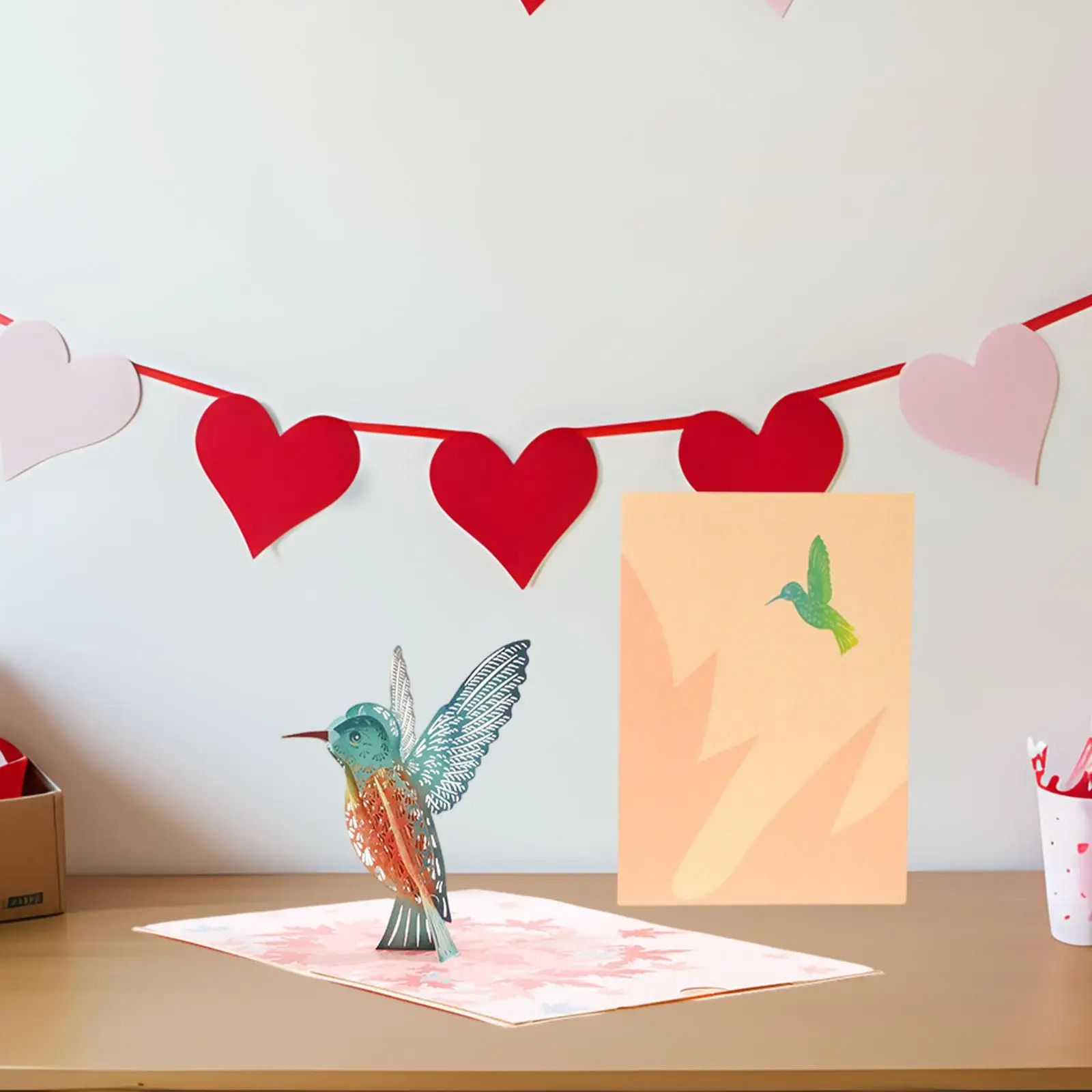 3D Bird Popup Valentines Day Card Male Female Engagement Lovers Wedding Invitation Girlfriend Boyfriend Women Men Greeting Cards