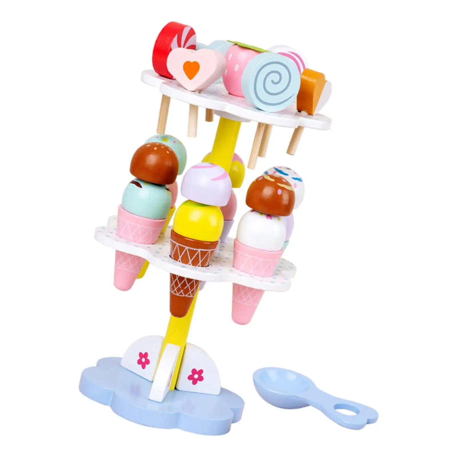 Simulation Strawberry Three-Layer Ice Cream Tree for Boys Girls Holiday Gift