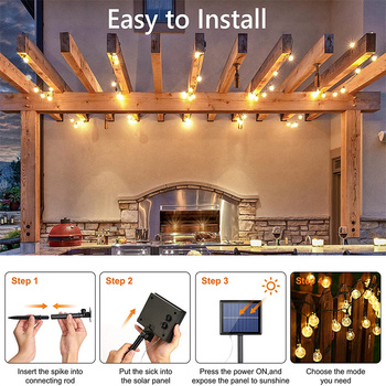 Solar Crystal Globe String Lights 11