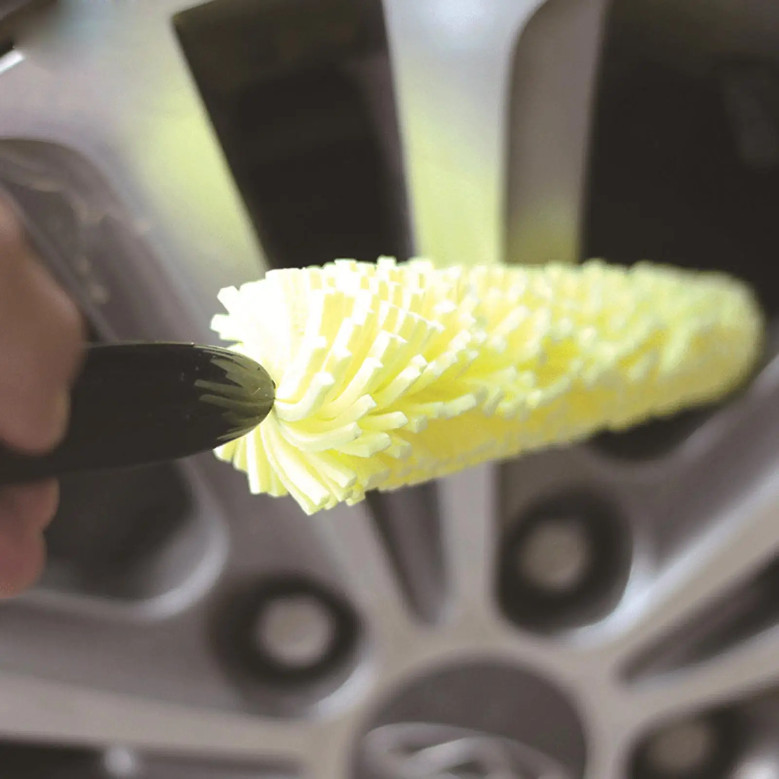Car Wheel Tire Rim Brush Rim Scrubber Long Handle for Clean Dirty Tire