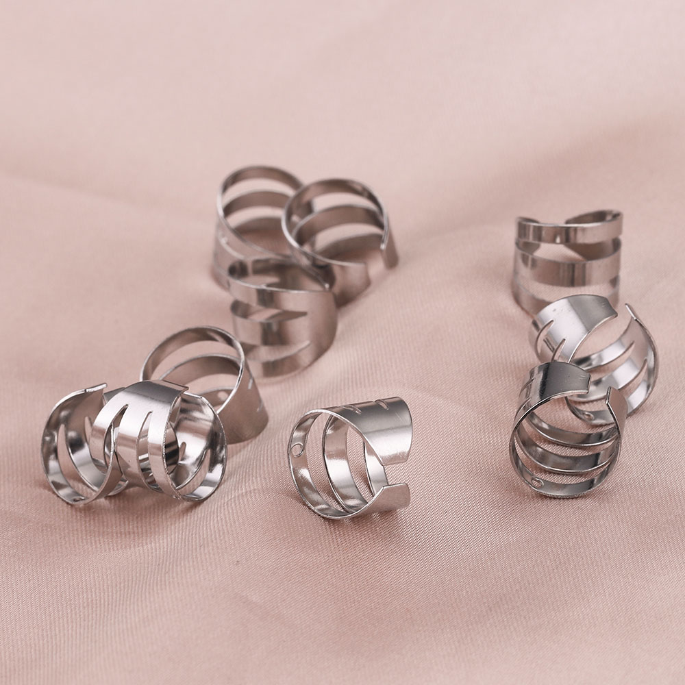 10 Stück Edelstahl Punk Rock Ohrclip Manschettenwickel Ohrringe Kein Piercing-Clip auf Knorpelwickel für DIY Schmuckherstellung Zubehör – Detail 6