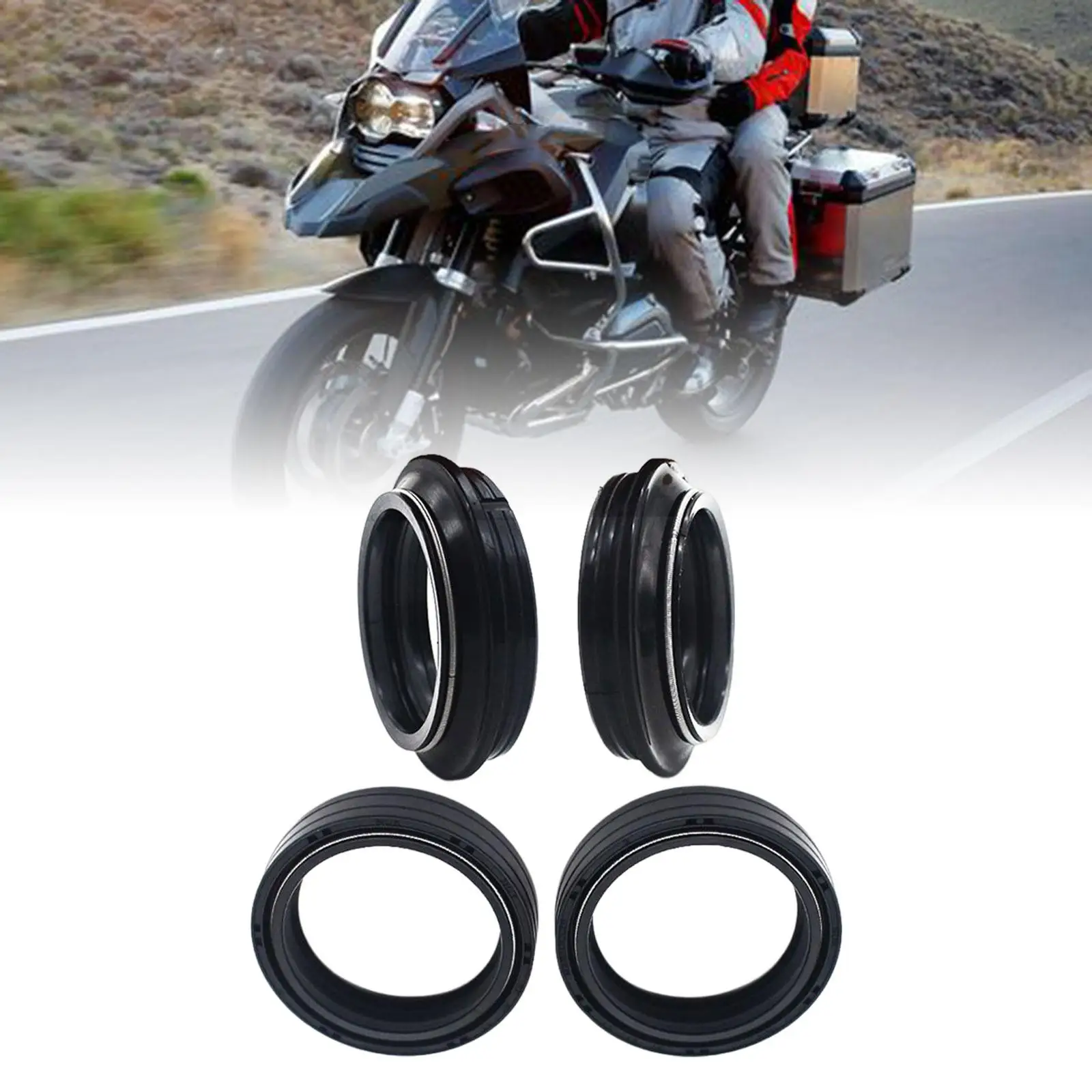 Front Fork Shock Oil Seal and Dust Seal Set Rubber Accessory for BMW R1200GS