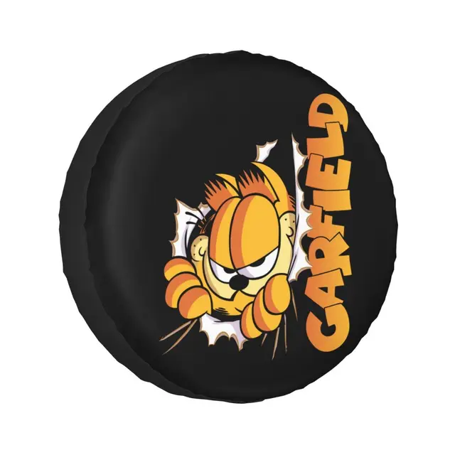 Garfields jogar basquete roda de reposição caso capa de pneu para jeep  pajero kawaii gato dos desenhos animados acessórios do veículo 14 15 16  17