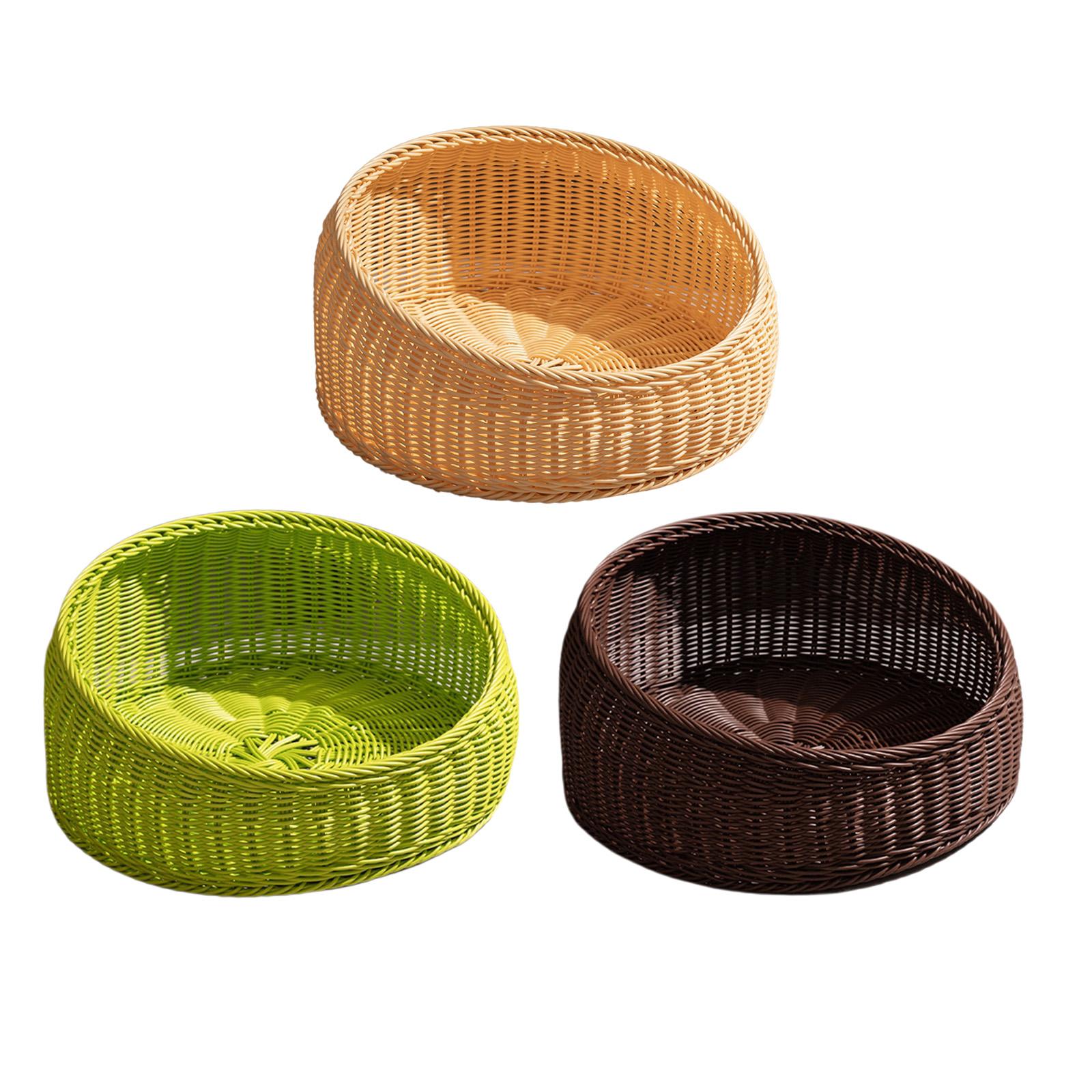Round Pet Bed Kennel Imitation Rattan Lightweight Pet Supplies Portable Cat Sleeping Bed for Summer Kitten Play Rest Round Pet Bed Kennel Imitation Rattan Lightweight Pet Supplies Portable Cat Sleeping Bed for Summer Kitten Play Rest