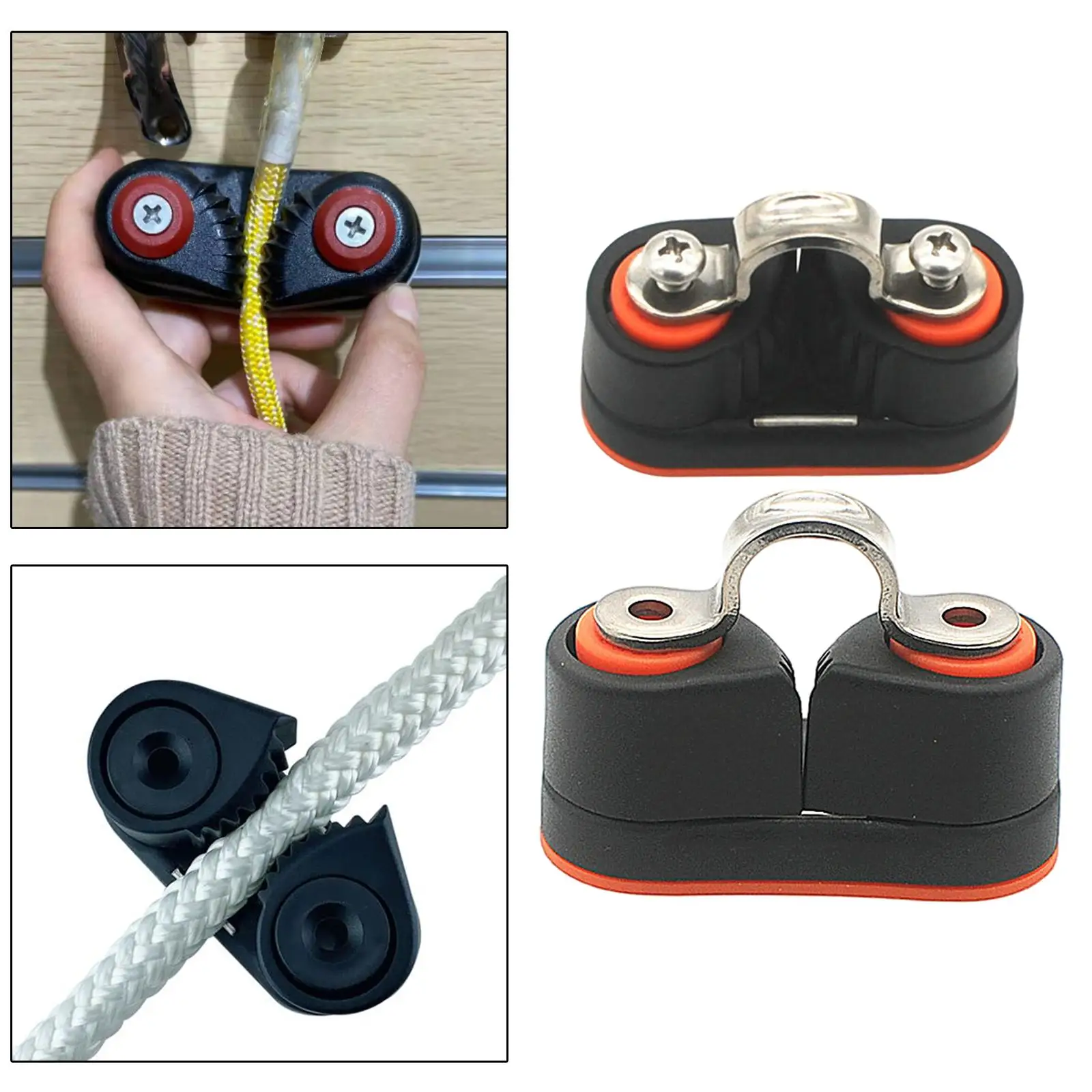 Marine Boat cam Cleats ,Composite 2 Row Accessories Rope Wire Fairlead Sailing with Leading Rings High Parts