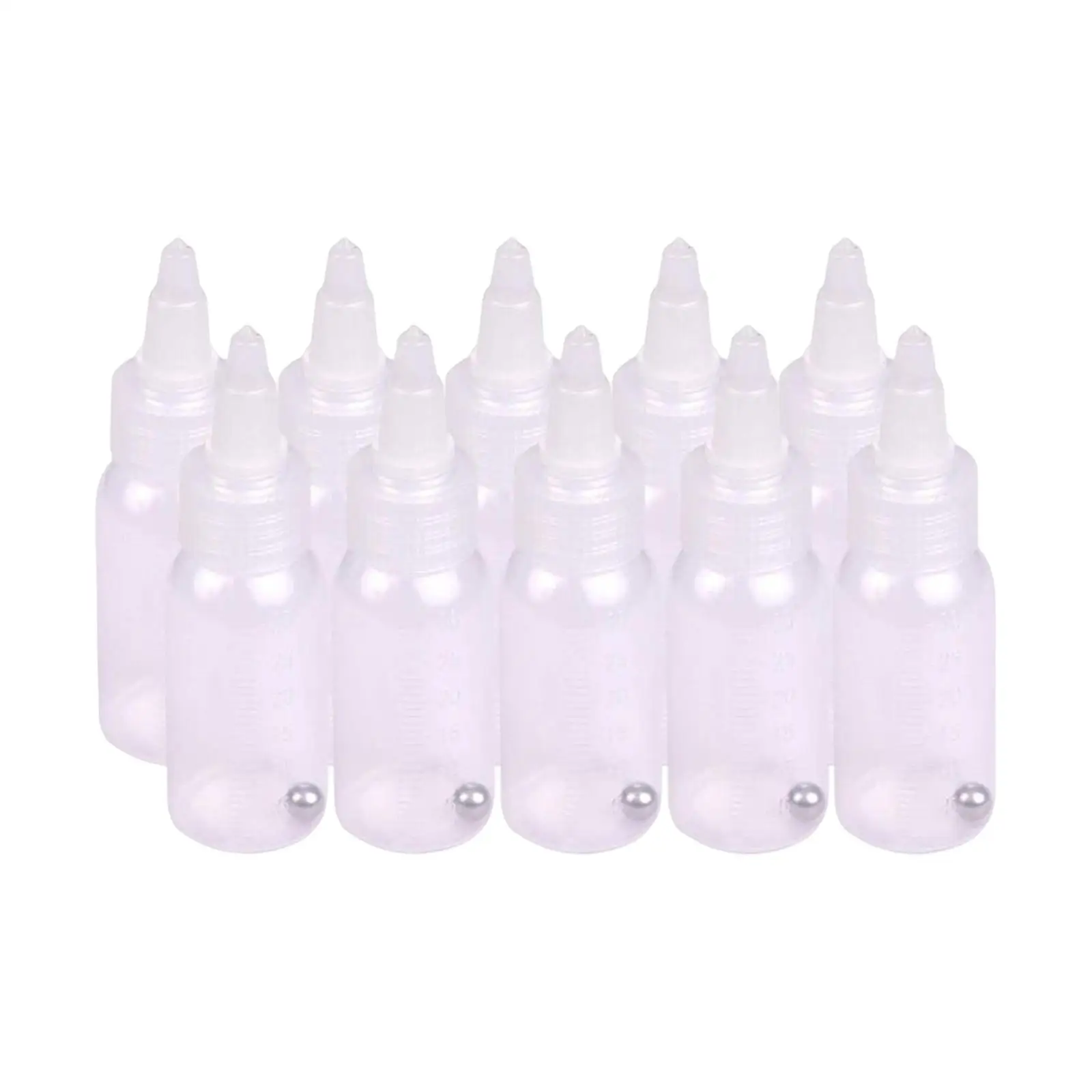 10Pcs 30ml Paint Dropper Bottles with Mixing Bead Mixed for Arts Model Paint