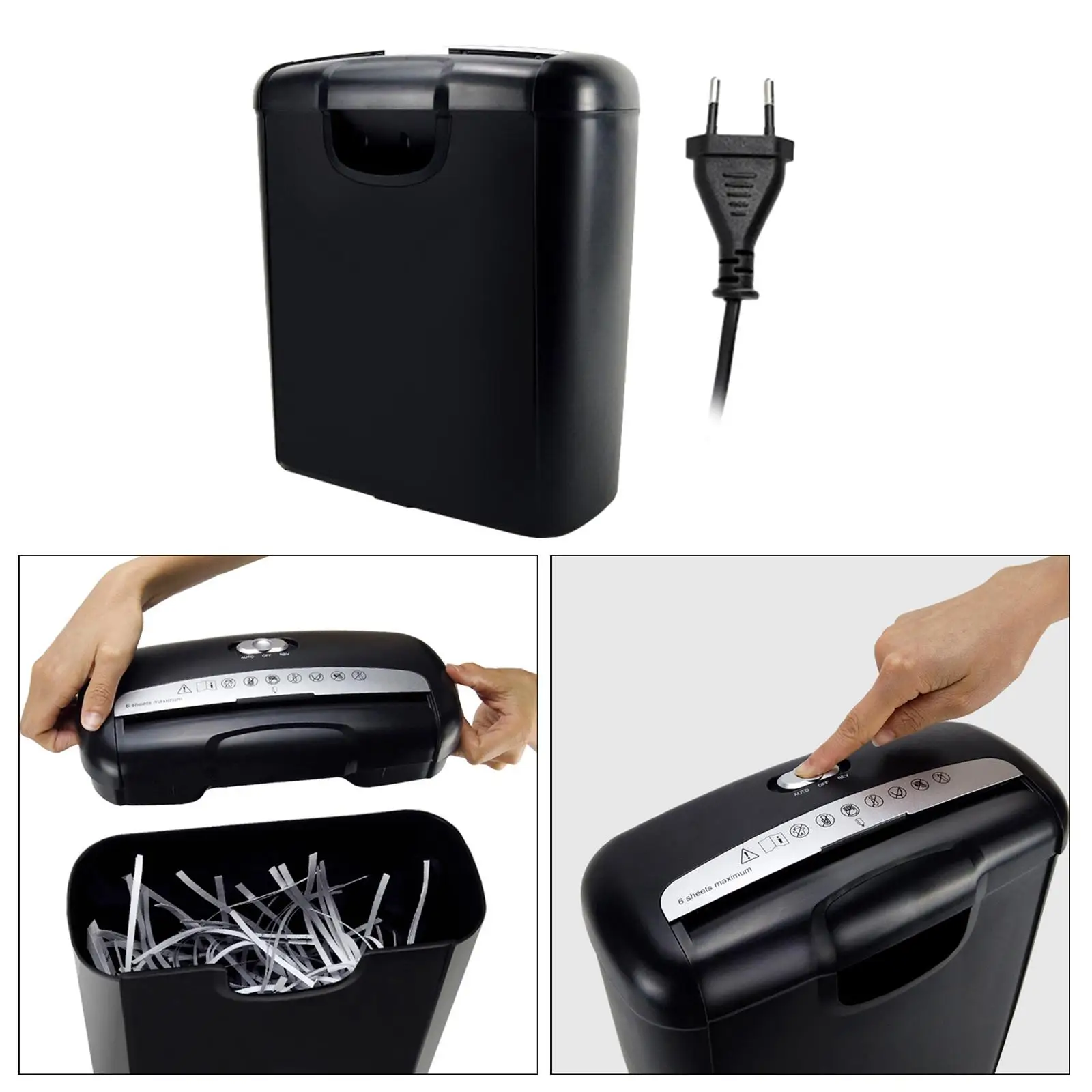 Paper Shredder Credit Card Mini Electronic Silent A4 Shredder Automatic 10L Capacity