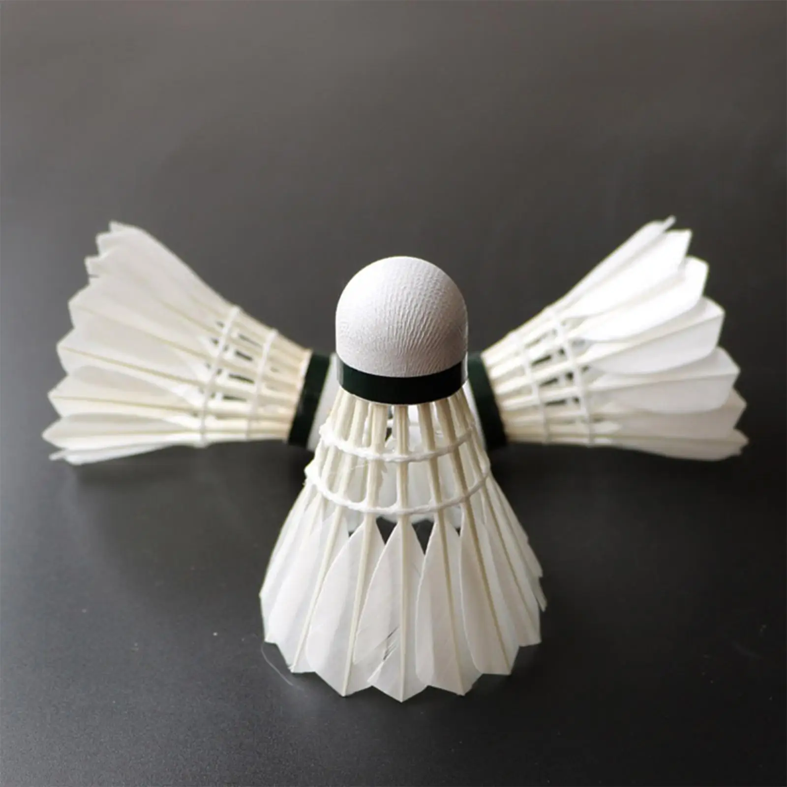 3x Badminton Shuttlecocks White for Recreational Game Play Sports Activities