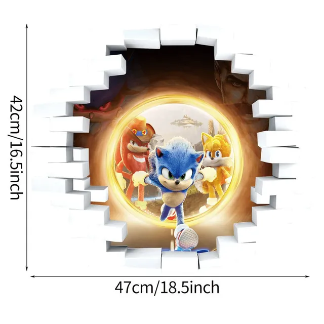 Sonic The Hedgehog Peel and Stick Wallpaper Cartoon Self-Adhesive Wall  Sticker Boys Bedroom and Kids Game Room Wall Decor Poster - AliExpress