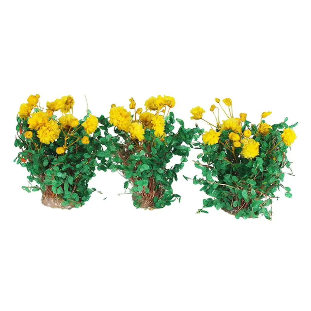   Miniature Flower Cluster Static Model for Railway Landscape, , Train, Landscape Design Model,
