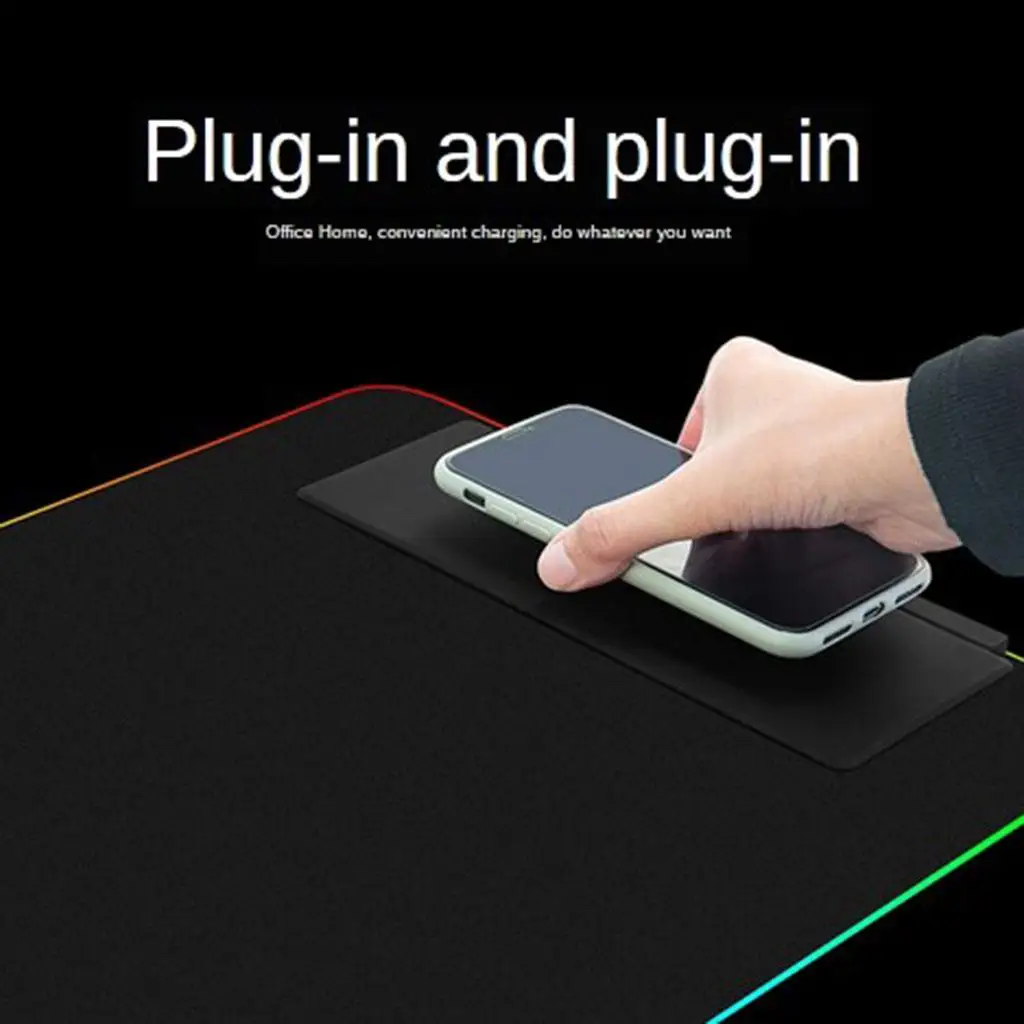 RGB Gaming Mouse Pad LED Extended Soft Computer Keyboard Mat Non Pad