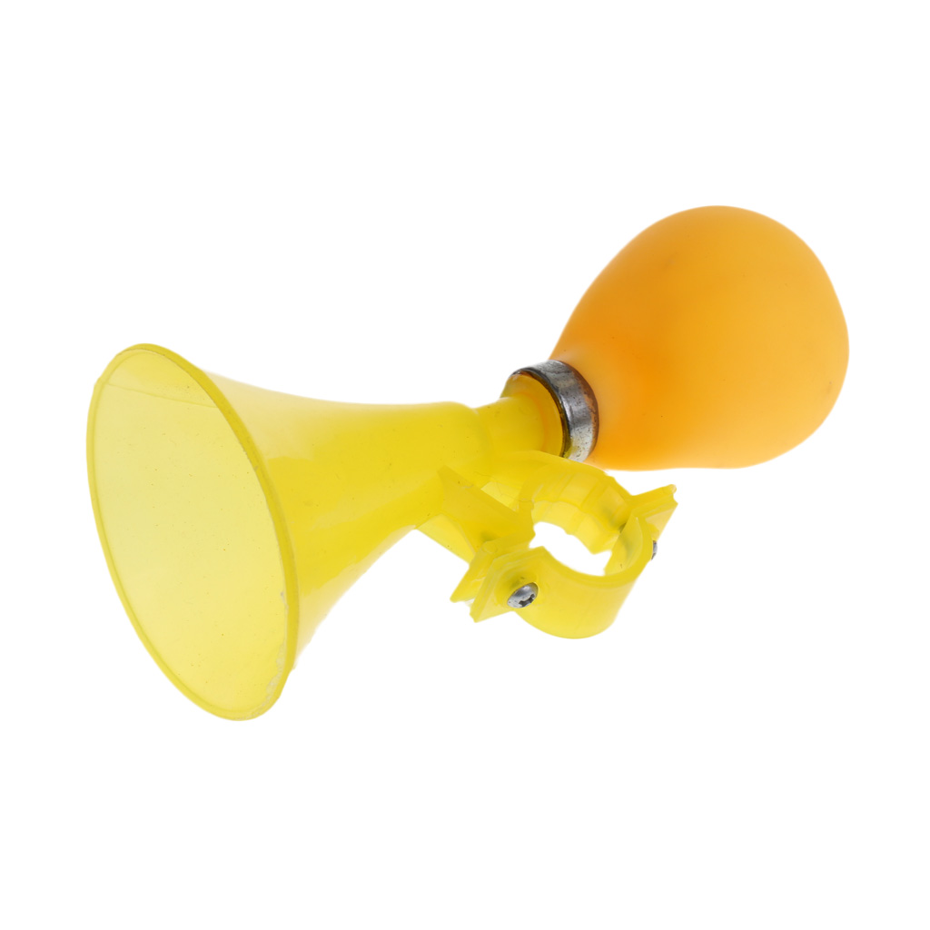 2X Plastic  Horn Loud Hooter Bell Portable Kids Children Bell Yellow