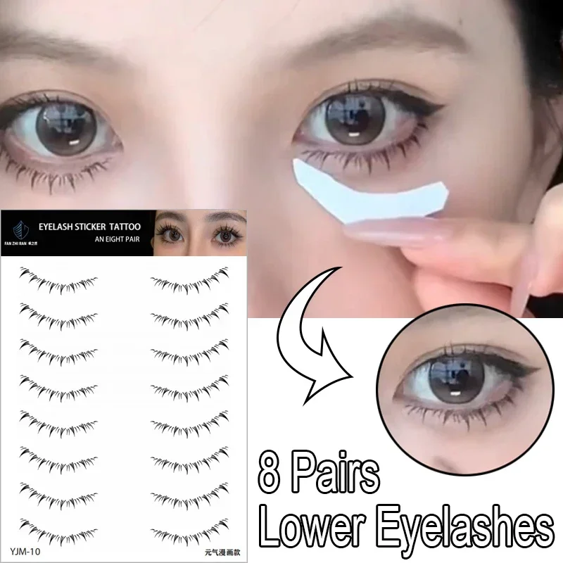 Best of 8 Pairs Lower Eyelash Tattoo Stickers Make Up Fake Lashes Temporary Tattoo Patch Natural Lifelike Lower Eyelash Extension Makeup Reviews & Tips