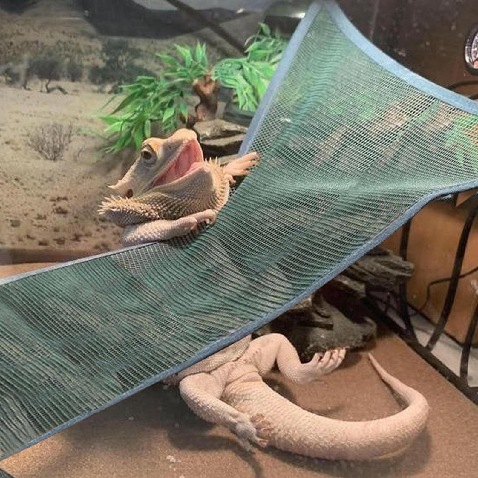 Reptile Hammock with Suction Cup Bearded Dragon Sleeping Bed Climbing