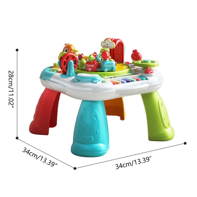 Puzzle Game Table Multipurpose Detachable Fun Puzzle Multifunctional Game  Table Piano Baby Toys Learning Musical Table for Home