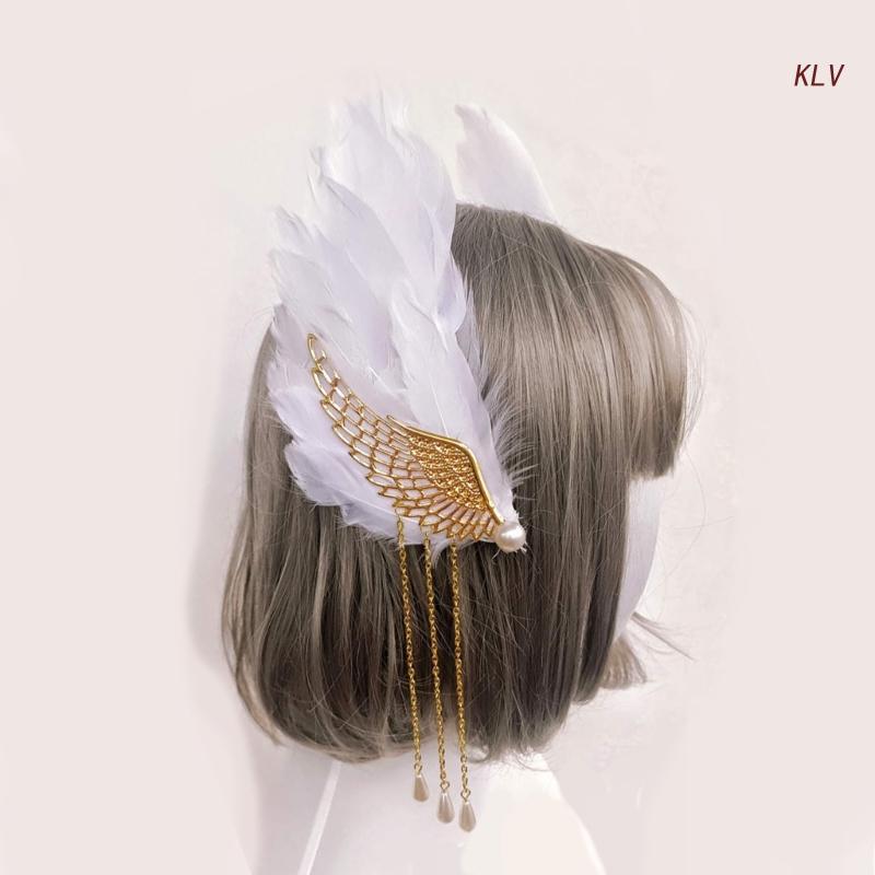 Engels flügel Haars pangen Mädchen Anime Dienst mädchen Haars pange Cosplay Kostüm Party Kopfschmuck Frauen Comic-Show Lolita-Stil Kopf bedeckung – Detail 3