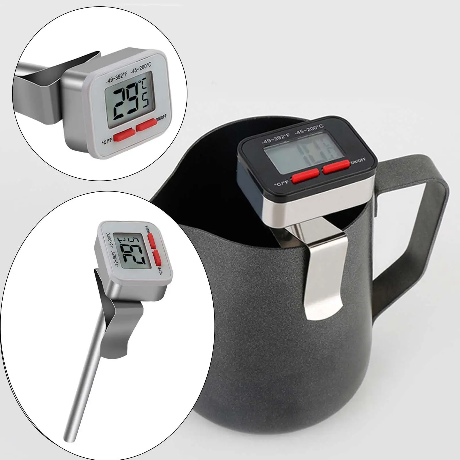 Coffee Thermometer Instant Read -45°C ~ 200°C for Deep Fry Cooking Outdoor