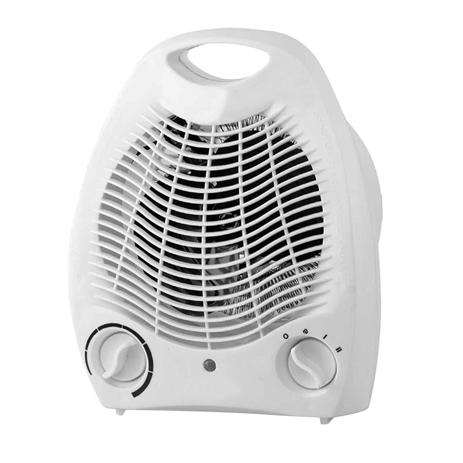 Portable Fan Heater, Adjustable  Switch, Overheat , 3 Heat Settings, 1000-2000 W, White