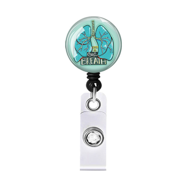 BREATHE Anatomical Lungs Badge Reel