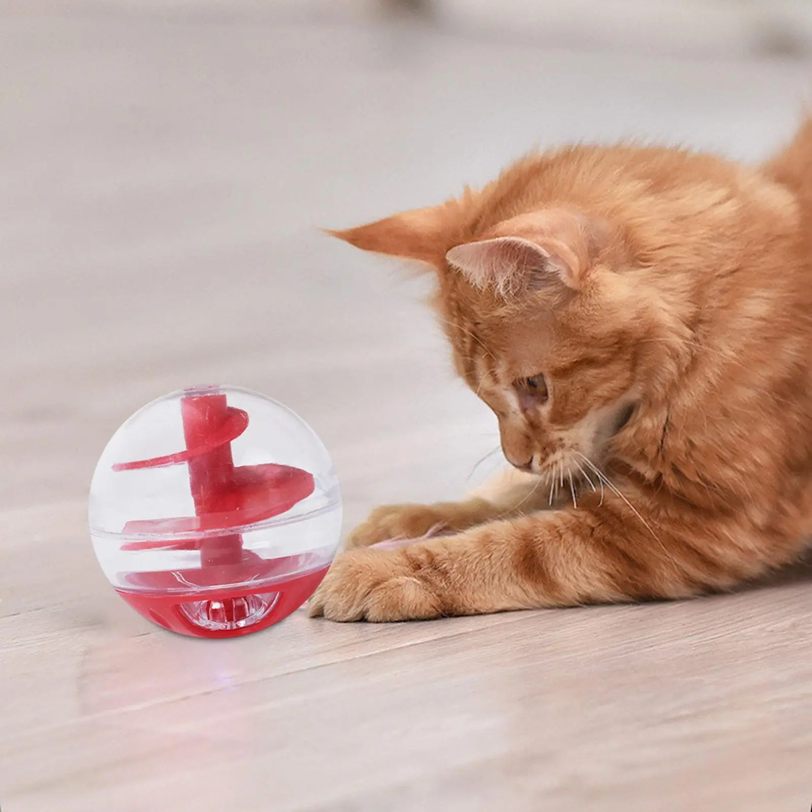 Cat Treat Ball Enrichment Toys Bite Resistant Treat Dispenser Chew Toys Cat Puzzles Balls for Indoor Small / Large Breeds