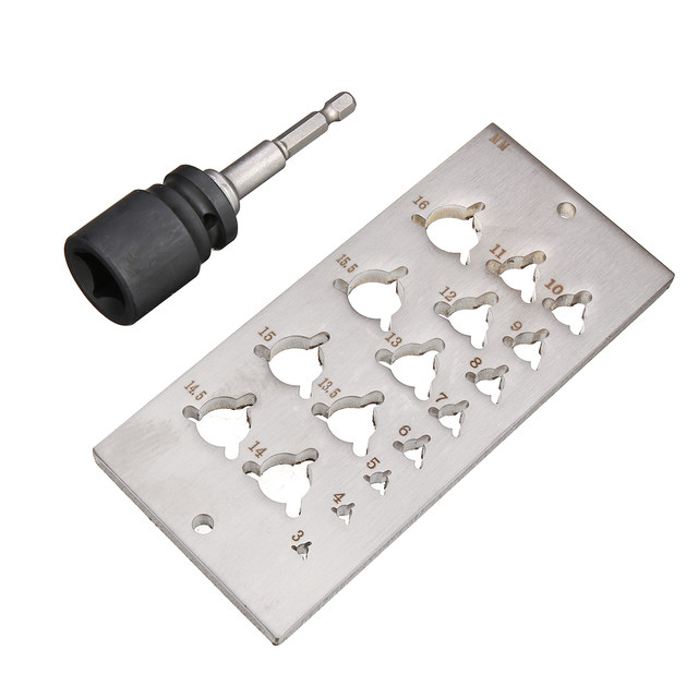 Kit Maschera Per Tasselli In Alluminio Con 8 Fori – Taglia E Crea Perni Da 8 A 20 Mm Per Falegnameria