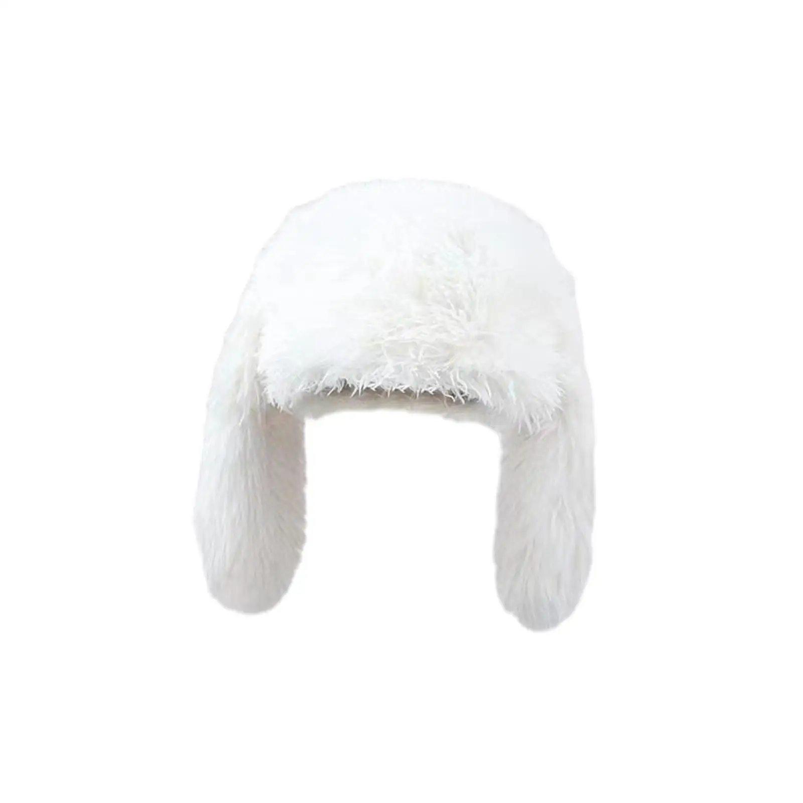 Rabbit Long Ear Plush Hat Cap Women Men Ski Hat Comfortable Cute Headwear Winter Hat for Street Camping Outdoor Skating Biking