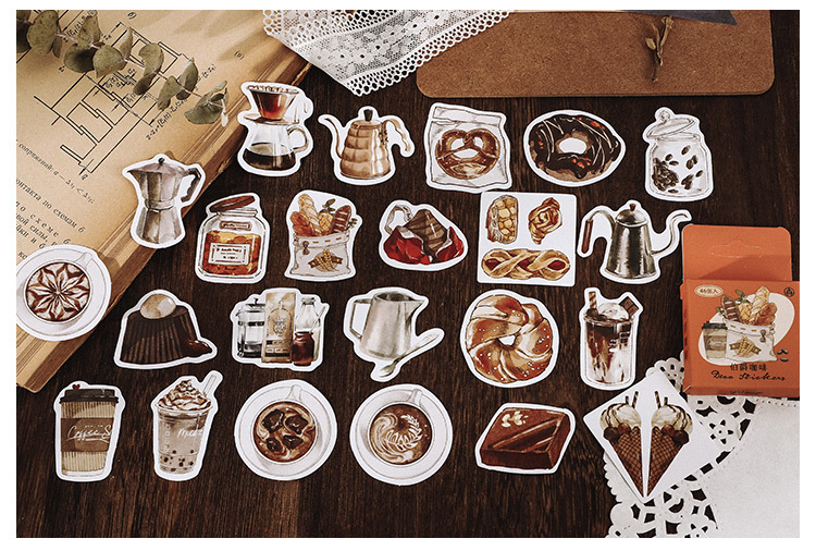 46pcs Mushroom Collection Decorative Stickers for Scrapbooking DIY Journal Label Stick Stationery Album Diary