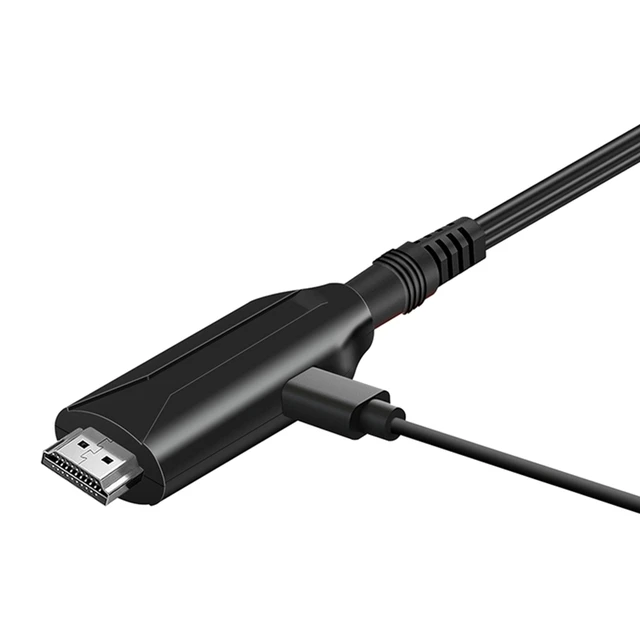 Cable convertidor negro Adaptador convertidor ligero para HDMI compatible  con euroconector Wdftyju Para estrenar