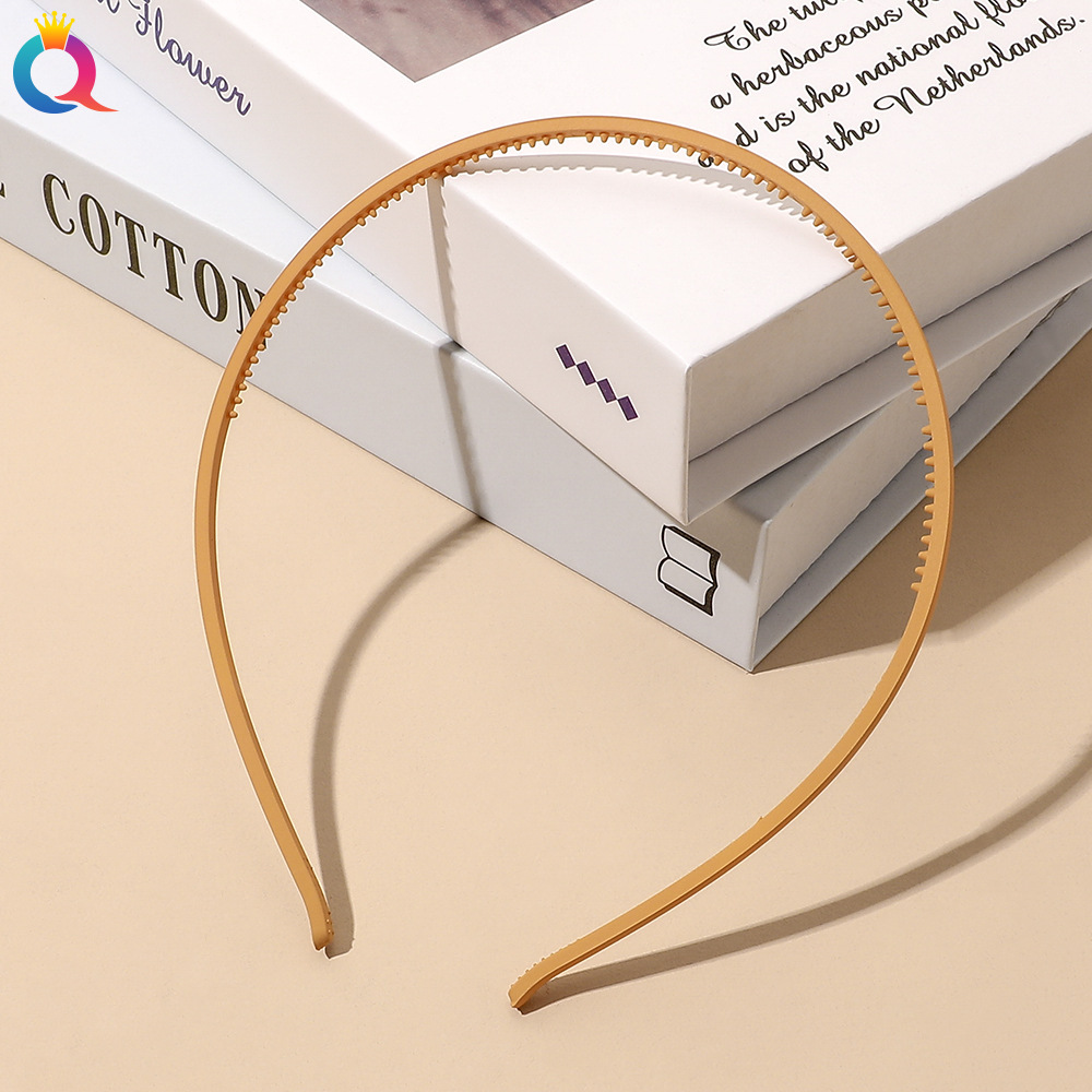 4mm Wide Thin Plastic Plain Headband for Women Girls Matte Hair Bands Teeth Comb DIY Skinny Hair Hoop Sport Hair Accessories