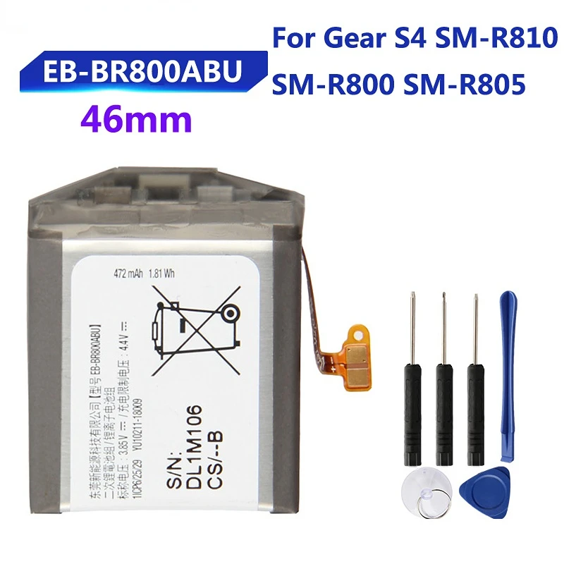 para samsung gear s4 SM-R800 SM-R810 SM-R805 smartwatch bateria